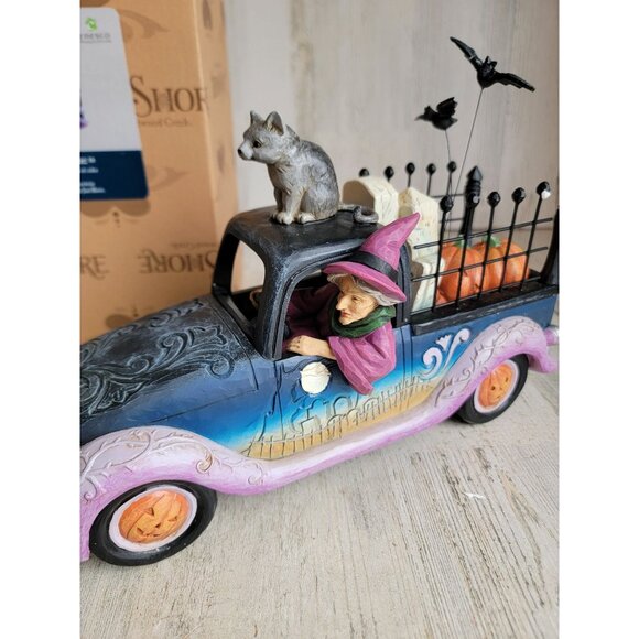 Jim shore‎ NEW 6010674 wicked Wheels witch car RARE Enesco Halloween figure - Picture 4 of 10